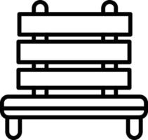 Bench Line Icon vector