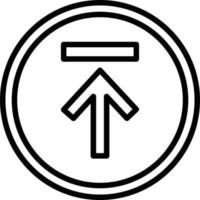 Upload Arrow Line Icon vector