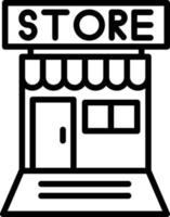 Store Line Icon vector