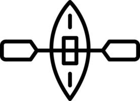 Kayak Line Line Icon vector