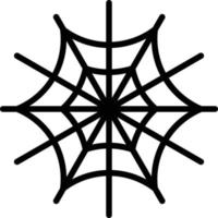 icono de línea de tela de araña vector