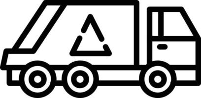 Trash Truck Line Icon vector