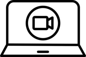 Video Call Line Line Icon vector