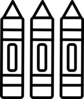Crayons Line Icon vector