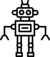 Robot Line Icon vector