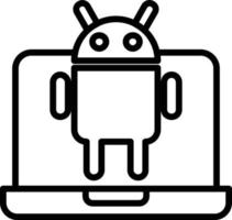 Android Line Icon vector