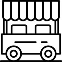 Food Stall Line Icon vector