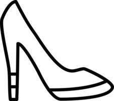 High Heel Line Icon vector