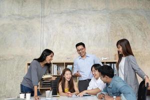 business people team meeting in modern office. photo