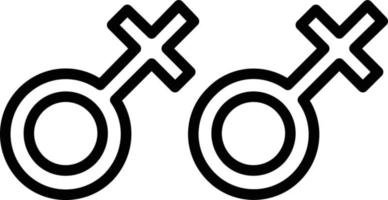 icono de línea homosexual vector
