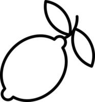 Lemon Line Icon vector