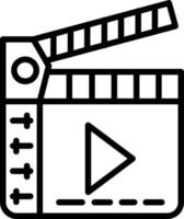 Clapperboard Line Icon vector