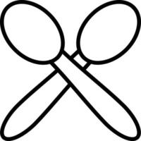 Spoon Line Icon vector