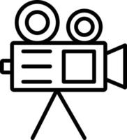 Video Camera Line Icon vector