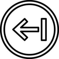 Left Arrow Line Icon vector