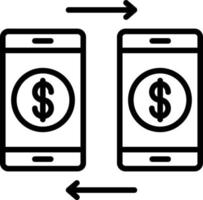 Money Transfer Line Icon vector