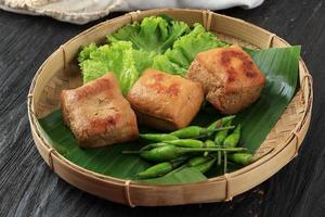 Tahu Bacem, Indonesian Traditional Javanese Recipe Made from Tofu with Sweet Spiced Palm Sugar photo