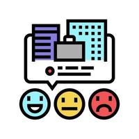 reviews business services color icon vector illustration