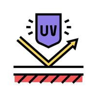 ilustración de vector de icono de color de capa de protección ultravioleta uv