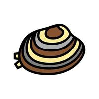 manila clam color icon vector illustration