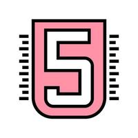 five number color icon vector illustration