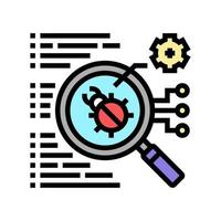 virus searching color icon vector illustration