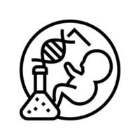 child birth genetic line icon vector illustration