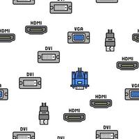 Computer Pc Monitor Vector Seamless Pattern