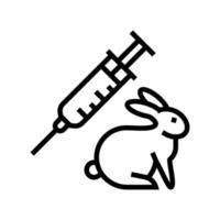 syringe animal line icon vector illustration