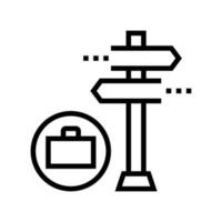 business direction line icon vector illustration