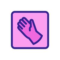 Protective glove icon vector. Isolated contour symbol illustration vector