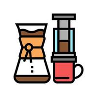 jarra para preparar café color icono vector ilustración