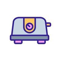 toaster with time indicator icon vector outline illustration