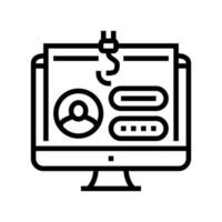 password security system line icon vector illustration