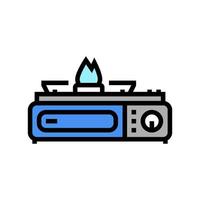 camp stove color icon vector illustration