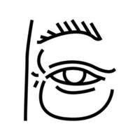 eye bag edema line icon vector illustration