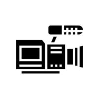 ilustración de vector de icono de glifo de cámara de video