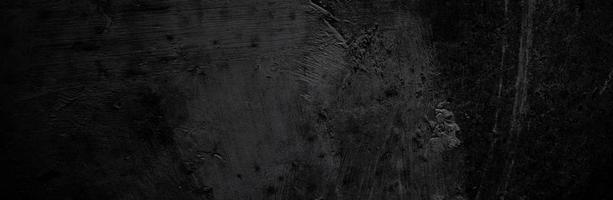 fondo panorámico de textura de hormigón negro y gris. paredes oscuras y aterradoras, textura de cemento de hormigón negro ligeramente claro para el fondo. superficie oscuro grunge panorama paisaje