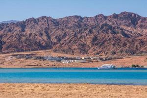 panorama view from the height of the mountains range  to the red sea photo