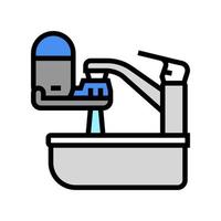 portable water filter for faucet color icon vector illustration