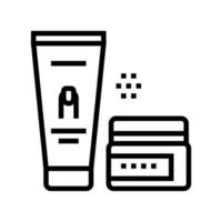 manicure cream cosmetics line icon vector illustration