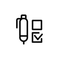 filling out the questionnaire icon vector. Isolated contour symbol illustration vector