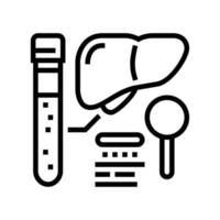 liver function test hepatitis line icon vector illustration