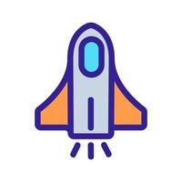 Space rocket icon vector. Isolated contour symbol illustration vector