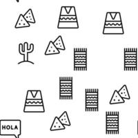 patrón transparente de vector tradicional mexicano