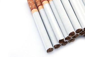 Closeup of a pile of cigarettes photo