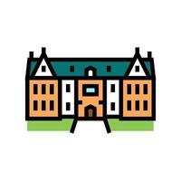 mansion house color icon vector illustration