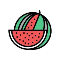 watermelon summer berry color icon vector illustration