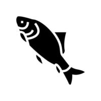 catla catla fish glyph icon vector illustration