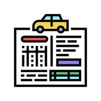 car service history color icon vector illustration